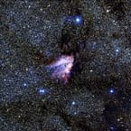 O aglomerado estelar Messier 17.